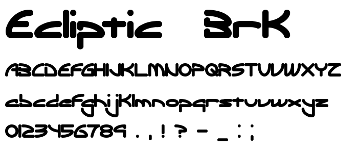 Ecliptic -BRK- font